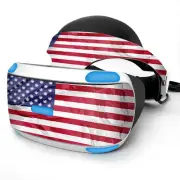 Skin Wrap for Sony Playstation PSVR Headset American Flag Pot Stars Marijuana