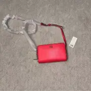 NWT Tory Burch Parker Double Zip-Mini Bag Red Ginger