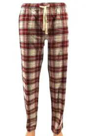 Pajama PJs Bottoms Lounge Pants Backpacker Apparel Red Brick Flannel Plaid