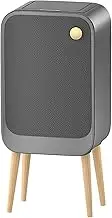 Aupekro Smart Trash Bin with Butterfly Lid, 20 Liter Automatic Garbage Can with Legs, Stainless Steel Motion Sensor Rubbish Bin Touchless Trash Can for Living Room, Office, Kitchen, Bedroom (Grey)