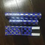chrome and blue chequere MONZA custom REPRO padset BMX oldschool vintage RARE