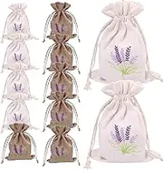 Lavender Sachet Bags Empty,Small Embroidered Empty Sachet Pouches with Drawstring - Soft Linen Closet Sachets Bag Drawer Freshener Packaging Pouch for Home Fragrance Sachets