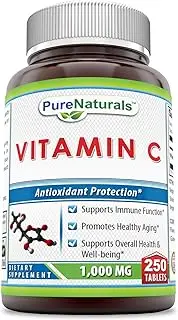 Vitamin C, 1000 mg 250 Tablets -Supports Immune Function* -Supports Overall Health & Well-Being* -Promotes Healthy Aging*