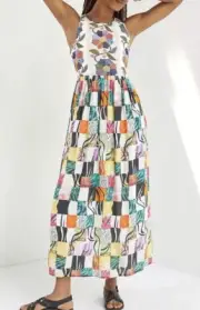Anthropologie Let Me Be Quilted Patchwork Maxi Dress Size S