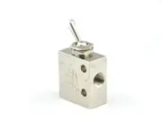 ONE TAC2-31V 1/8" Air Pneumatic 2 Position 3 Way ON OFF Switch Knob Toggle Valve