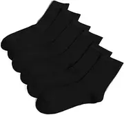[CLENEA] 6 Pairs Solid Color Men's Mid Length Socks Fashion Comfortable Autumn Classic Black Business Sock Men's Short Socks