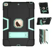 MCC Stylish Shockproof iPad 10.2 2021 9th Gen Case Cover Kids Apple iPad9 [Black+Light Blue]