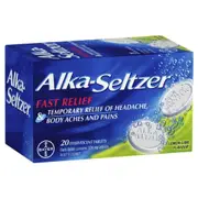 Alka-Seltzer Effervescent Tablets Lemon Lime 20 Tablets