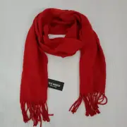 Steve Madden Womens Flannel Mid-Weight Muffler Scarf Red O/S