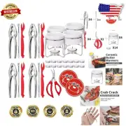 Ultimate 33-Pc Crab & Lobster Tool Set with Candles – Perfect for Seafood Lovers