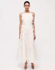 Rachel Gilbert Lorie Maxi Size 2 Ivory Brand New Discontinued Item