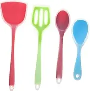 IMIKEYA 1Set Silicone Kitchen Utensil Cooking Spoons for Baking Mixing and Serving Non Stick Heat Resistant Cookware Random Colors Ergonomic Design and Easy