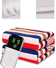 Electric Blanket Double Size, with Digital Remote & Heat Settings, Fast Heating, Soft Fitted Underblanket Fully Fitted Heated Mattress Cover, Dual Control