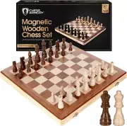 15" Large Magnetic Wooden Chess Set