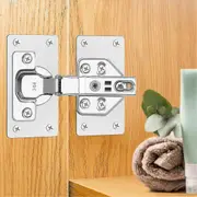 12-pack Hinge Repair Kit - Cabinet Door Hinge Repair Plate Hinge Fixing Plate For Kitchen Cupboard Silver