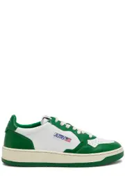 Autry Medalist Leather Sneakers - Green - 37 (IT37 / UK4), Autry Sneaker, Lace up Front - 37 (IT37 / UK4) 37 (IT37 / UK4)