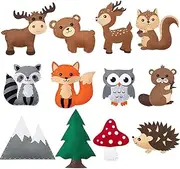 Sewing Kit for Kids Dinosaur DIY Art Craft Felt Set Animals Preschool Beginners Educational Sewing Set Project Party Supplies for Boys Girls (Forest Series)