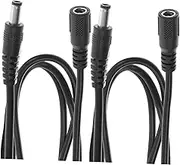 GAROZATION Professional 2 Pack 1m DC Power Extension Cable 5.5mm 2.1mm Adapter Cord for LED Camera External HDD