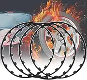 Wheels Rim Protectors(16/17/18/19/20in), Wheel Protection Ring/Nylon Round Edge Trim, Provides Light Protection/Anti-scratch, Applicable to All Models/Easy to Install,16inch,Black