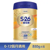 在飛比找PChome精選優惠-【惠氏 S-26】金愛兒樂嬰兒配方（再升級版）850gx6罐