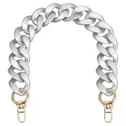 17.7" Acrylic Purse Chain Strap Handle for Shoulder Crossbody Bag Handbag Silver