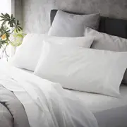 MyHouse Ashton Bed Sheet Set - White - Super King
