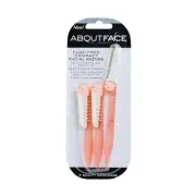 3 Pack Folding Facial Razors Peach Fuzz Eyebrow Trimmer Stainless Steel Blades