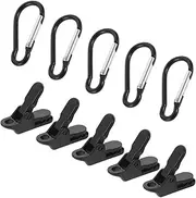 GETAJGHSD 1 Set Car Tent Key Rings Heavy Duty Elastic Outdoor Rope Tarp Clips Heavy Duty Keychain Accessories Charms Heavy Duty Tarp Clips Flag Pole Ring Clips Mini Carabiner Flagpole Buckle