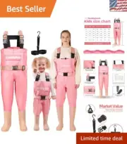 Adjustable Family Chest Waders with Storage Pocket & Comfortable Boot Insoles