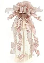 Christmas Tree Topper,Christmas Tree Bow Topper 34x12 Rose Gold Organza Bow