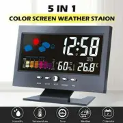 Digital Alarm Clock Snooze Calendar Thermometer Hygrometer Weather Display
