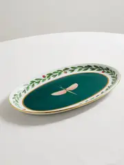 [La DoubleJ] La DoubleJ - Gold-plated Porcelain Platter - Green - One size One size Green
