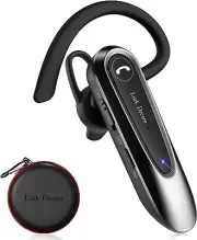 New Bee Bluetooth Earpiece Wireless CVC8.0 Headset for Cell Phone Earpiece w/Mut