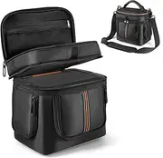 OURHZTB Carrying Case Compatible with Jackery Explorer 240 V2 Portable Power Station, Storage Bag with Adjustable Shoulder Strap, Side Zipper, Two-Layer Pockets for Charging Cable and Accessories