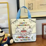 Canvas Shopping Bag Happy Birthday Birthday Gift Bag New Tote Bag