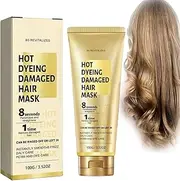 8 Seconds Revitalizing Hair Mask, 8 Seconds Revitalizing Hair Mask For Hot Dyed & Damaged Hair, Keratin Treatment Hair Cream, Daily Care Perm And Dyed Repair Conditioner (1PCS)