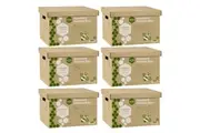 6pc Marbig Standard Archive Documents Files Storage Cardboard Box Moving w Lid