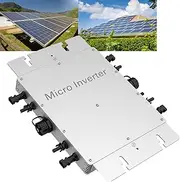 Micro Solar Inverter,Waterproof Ip65 Solar Grid Tied Micro Inverter,Aluminum Alloy Power Grid Tie Micro Inverter Voltage 20-60v Dc/120/230v Ac Intelligent Monitoring System,1400w
