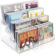 Vowcarol 4-Tier CD Storage Organizer, Dvd Case Holder Organizer CD Holder for 32 CD Jewel Cases