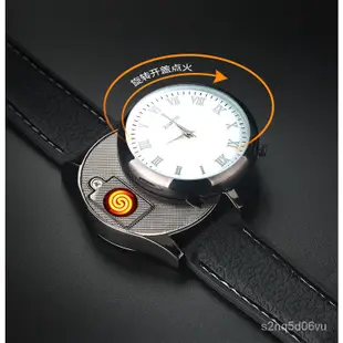手錶打火機充電超薄多功能感應男個性創意生日禮物高檔電子點煙器 v8rR