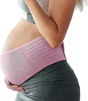 [CUSMA] Maternity Belt - Adjustable Pregnancy Support Belt for Hip, Pelvic, Lumbar And Lower Back Pain Relief - Back Support Protection,Pink,XL