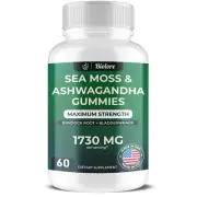 Biolore Sea Moss Gummies with Ashwagandha High Potency Irish Sea Moss Burdock...