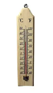 Wall Thermometer Wood Indoor with Double Scales Fahrenheit (℉) and Celsius (℃)