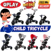 Cosy 4In1 Kids Children Tricycle Stroller Toddler Trike Bike Ride-On Toy Q play