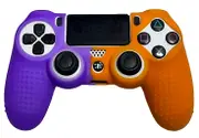 Silicone Cover For PS4 Controller Case Skin - Purple/Orange