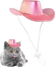 Cowboy Hat for Dog, Dog Cowboy Hat, Pet Hat, Halloween Kitten Hat, Shiny Cowboy Hats, Funny Hat for Dog Costumes, Cat Hat for Decorations for Pets