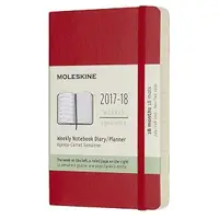 在飛比找樂天市場購物網優惠-2018 Moleskine 18M週誌/軟紅(口袋型)