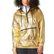 NWT Adidas Originals Golden Windbreaker Hooded Lined Half-Zip BR0290 Women's XS