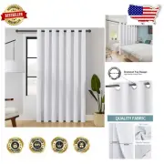 108-Inch Long Greyish White Privacy Curtains for Sliding Doors & Room Separation