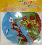 New Super Mario Video Game Cupcake Stand-Tower Birthday Party 3 Tier